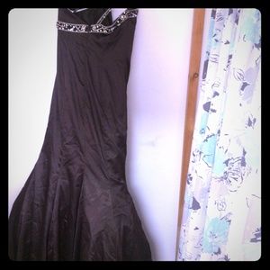 Brown evening gown